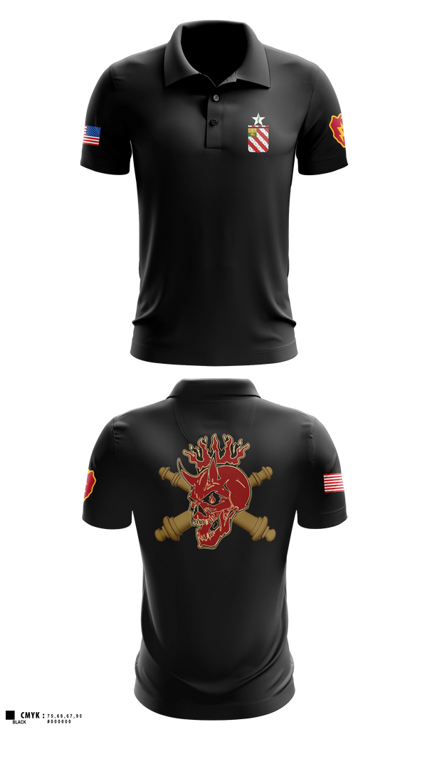 Short Sleeve Performance Polo, C/1-8 FA, Army, Teamtime, Team time, sublimation, custom sports apparel, team uniforms, spirit wear, spiritwear, sports uniforms, custom shirts, team store, custom team store, fundraiser sports, apparel fundraiser