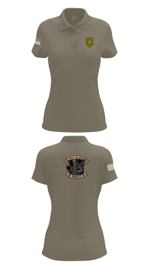 Womens Short Sleeve Performance Polo, 504th GS MICO, , Teamtime, Team time, sublimation, custom sports apparel, team uniforms, spirit wear, spiritwear, sports uniforms, custom shirts, team store, custom team store, fundraiser sports, apparel fundraiser