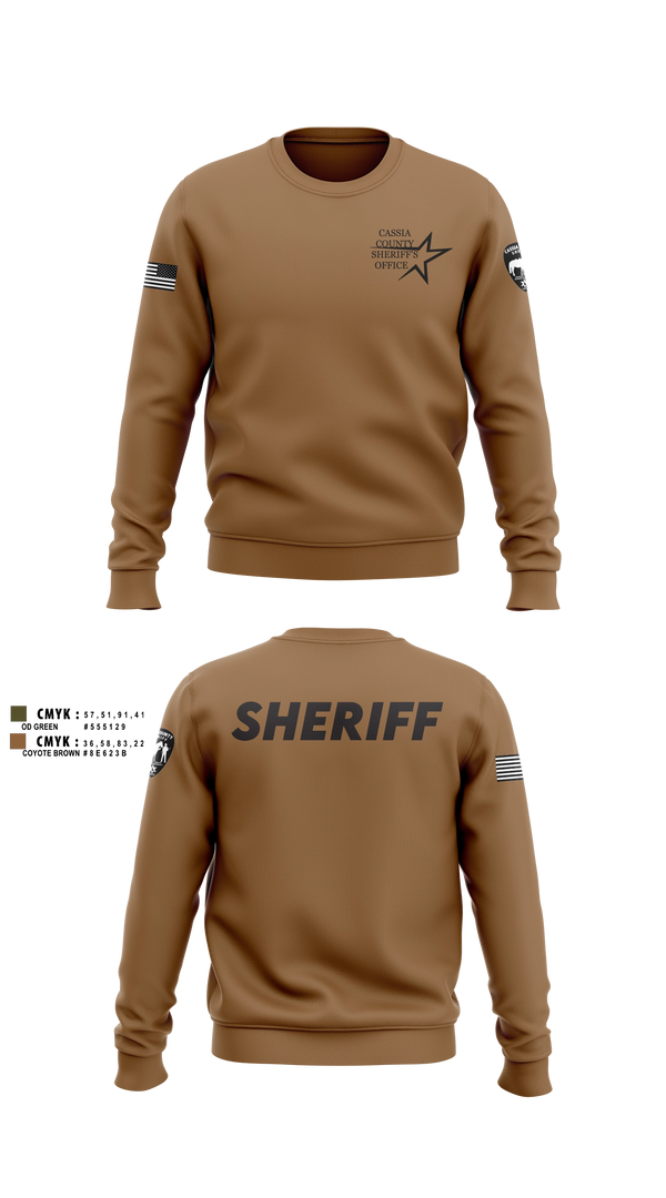 Crew Neck Sweatshirt, Cassia County Sheriff’s Office, Police, Teamtime, Team time, sublimation, custom sports apparel, team uniforms, spirit wear, spiritwear, sports uniforms, custom shirts, team store, custom team store, fundraiser sports, apparel fundraiser