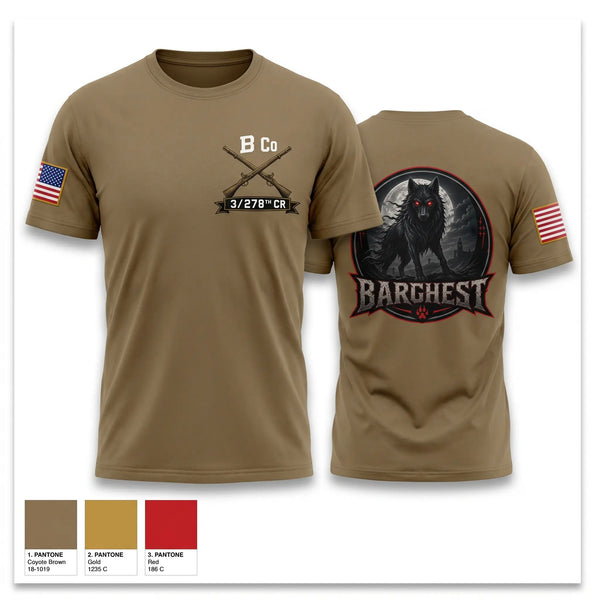 Old School Cotton Feel Shirt, B Co 3/278th CR, Army, Teamtime, Team time, sublimation, custom sports apparel, team uniforms, spirit wear, spiritwear, sports uniforms, custom shirts, team store, custom team store, fundraiser sports, apparel fundraiser