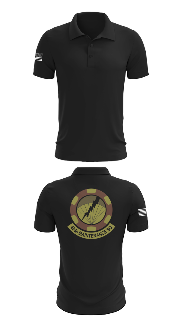 Short Sleeve Performance Polo, 403 Maintenance Sqd, Air Force, Teamtime, Team time, sublimation, custom sports apparel, team uniforms, spirit wear, spiritwear, sports uniforms, custom shirts, team store, custom team store, fundraiser sports, apparel fundraiser