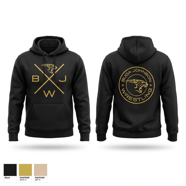 Hoodie, Buda Johnson Jaguars Wrestling, Wrestling, Teamtime, Team time, sublimation, custom sports apparel, team uniforms, spirit wear, spiritwear, sports uniforms, custom shirts, team store, custom team store, fundraiser sports, apparel fundraiser