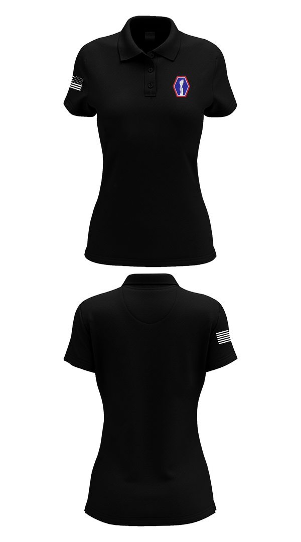 Womens Short Sleeve Performance Polo, 100 Battalion 442 Infantry, Army, Teamtime, Team time, sublimation, custom sports apparel, team uniforms, spirit wear, spiritwear, sports uniforms, custom shirts, team store, custom team store, fundraiser sports, apparel fundraiser