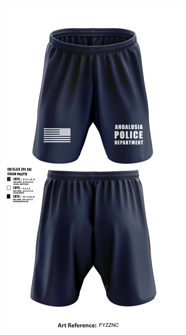Athletic Shorts With Pockets, Andalusia Police Department, Police, Teamtime, Team time, sublimation, custom sports apparel, team uniforms, spirit wear, spiritwear, sports uniforms, custom shirts, team store, custom team store, fundraiser sports, apparel fundraiser
