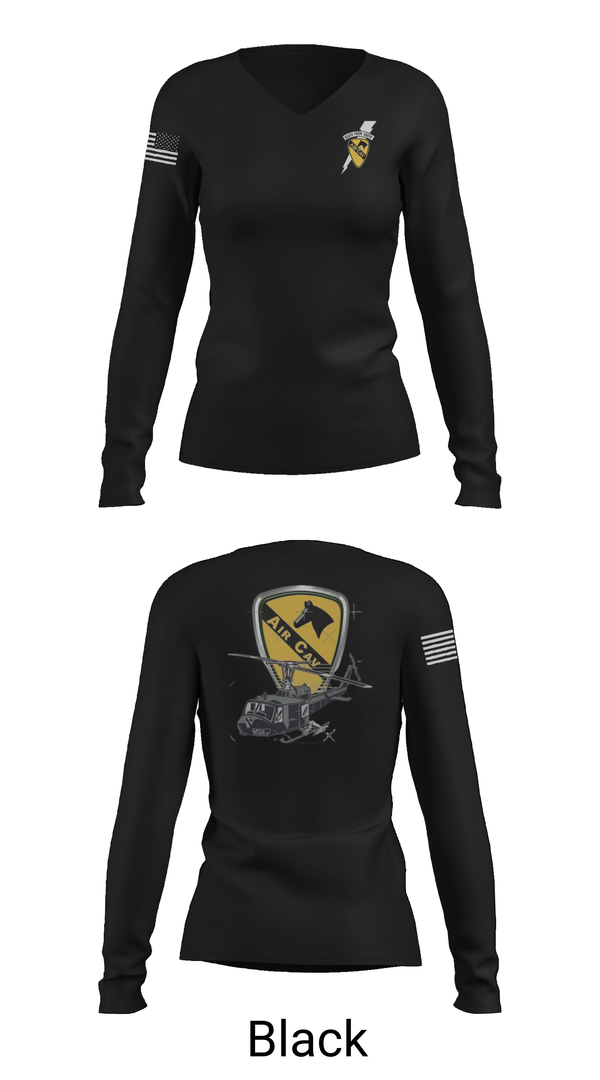 Womens Long Sleeve Vneck Shirt, 3227 aircav, Army, Teamtime, Team time, sublimation, custom sports apparel, team uniforms, spirit wear, spiritwear, sports uniforms, custom shirts, team store, custom team store, fundraiser sports, apparel fundraiser