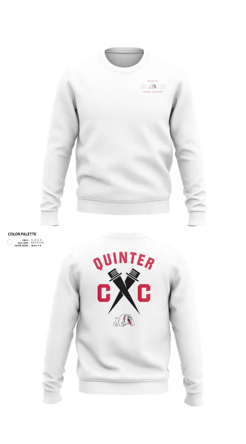 Crew Neck Sweatshirt, Quinter Bulldogs, Cross Country, Teamtime, Team time, sublimation, custom sports apparel, team uniforms, spirit wear, spiritwear, sports uniforms, custom shirts, team store, custom team store, fundraiser sports, apparel fundraiser