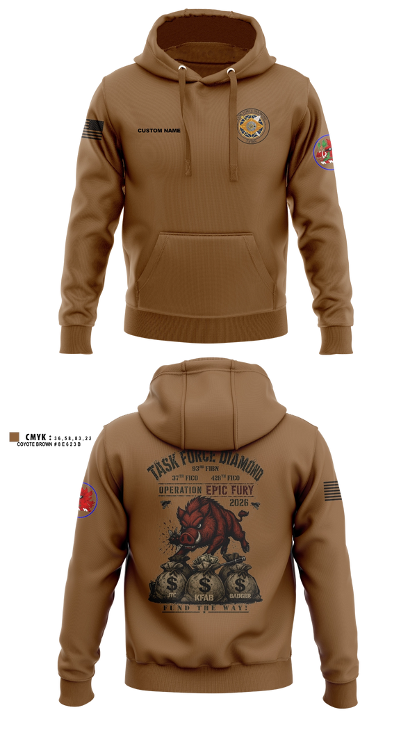 Hoodie, 93rd Finance Battalion, National Guard, Teamtime, Team time, sublimation, custom sports apparel, team uniforms, spirit wear, spiritwear, sports uniforms, custom shirts, team store, custom team store, fundraiser sports, apparel fundraiser