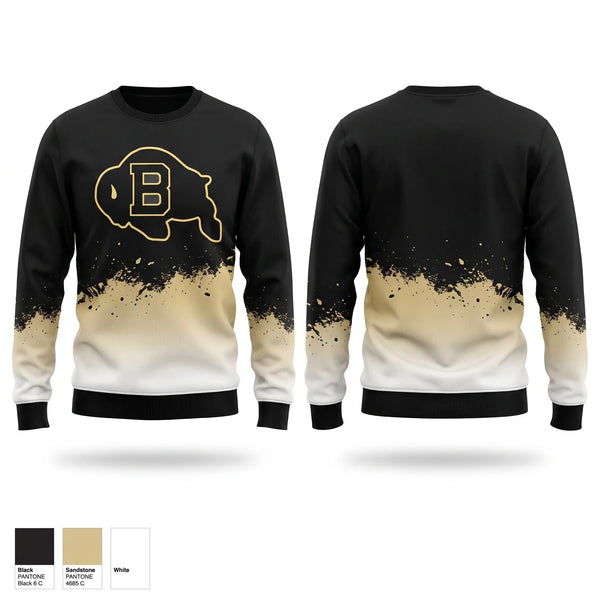 Crew Neck Sweatshirt, Buffalo Bison, Men's Soccer, Teamtime, Team time, sublimation, custom sports apparel, team uniforms, spirit wear, spiritwear, sports uniforms, custom shirts, team store, custom team store, fundraiser sports, apparel fundraiser