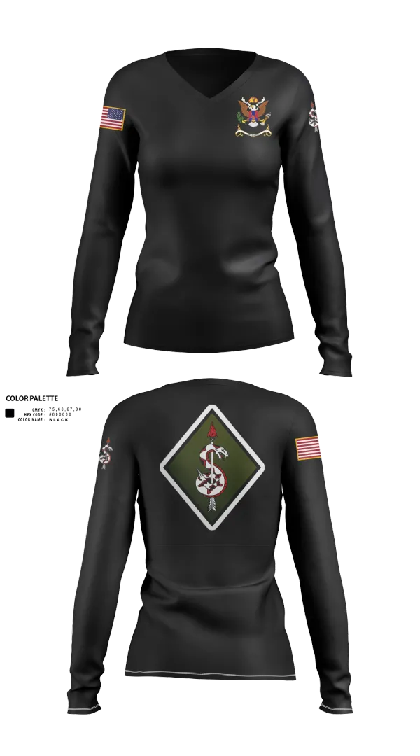Womens Long Sleeve Vneck Shirt, , National Guard, Teamtime, Team time, sublimation, custom sports apparel, team uniforms, spirit wear, spiritwear, sports uniforms, custom shirts, team store, custom team store, fundraiser sports, apparel fundraiser