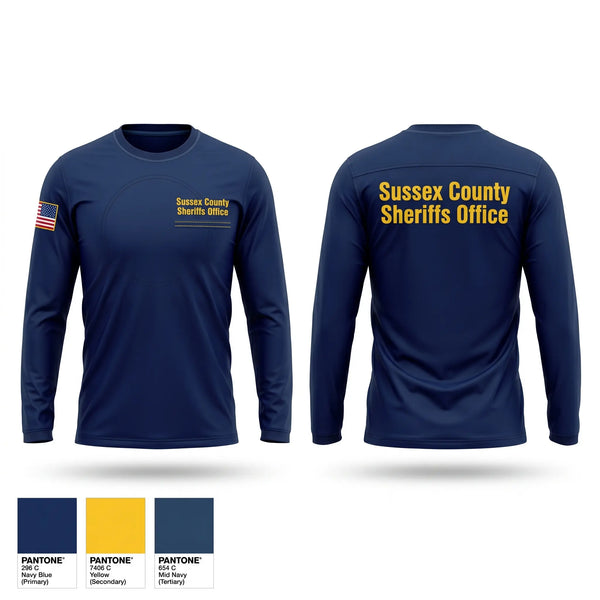 Long Sleeve Performance Shirt, Sussex County Sheriff’s Office, Police, Teamtime, Team time, sublimation, custom sports apparel, team uniforms, spirit wear, spiritwear, sports uniforms, custom shirts, team store, custom team store, fundraiser sports, apparel fundraiser