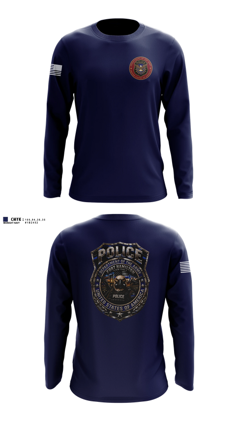 Long Sleeve Performance Shirt, Fort Hamilton Police, Police, Teamtime, Team time, sublimation, custom sports apparel, team uniforms, spirit wear, spiritwear, sports uniforms, custom shirts, team store, custom team store, fundraiser sports, apparel fundraiser