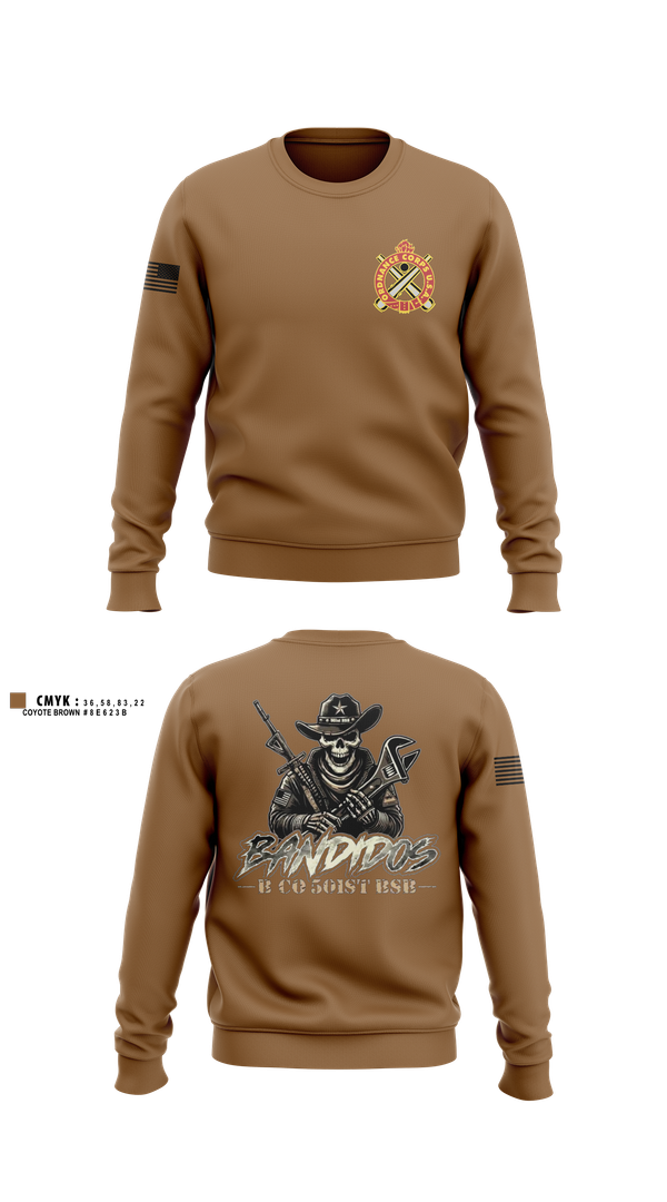 Crew Neck Sweatshirt, 501st BSB, B Company, , Teamtime, Team time, sublimation, custom sports apparel, team uniforms, spirit wear, spiritwear, sports uniforms, custom shirts, team store, custom team store, fundraiser sports, apparel fundraiser