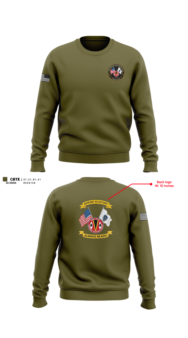 Crew Neck Sweatshirt, HHC 151st RSG, Army, Teamtime, Team time, sublimation, custom sports apparel, team uniforms, spirit wear, spiritwear, sports uniforms, custom shirts, team store, custom team store, fundraiser sports, apparel fundraiser