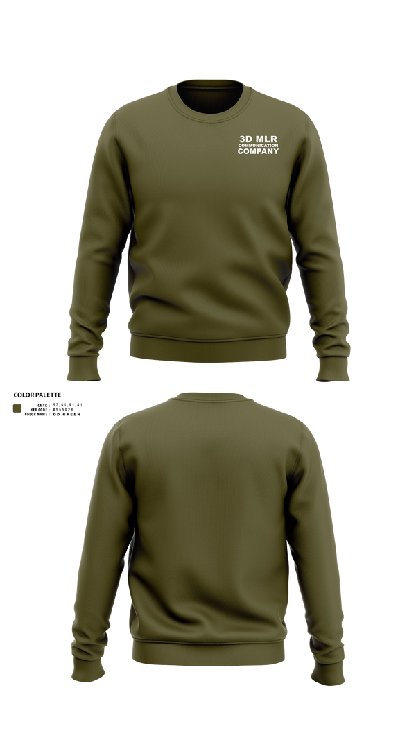 Crew Neck Sweatshirt, 3d MLR, Communication Company, Marines, Teamtime, Team time, sublimation, custom sports apparel, team uniforms, spirit wear, spiritwear, sports uniforms, custom shirts, team store, custom team store, fundraiser sports, apparel fundraiser