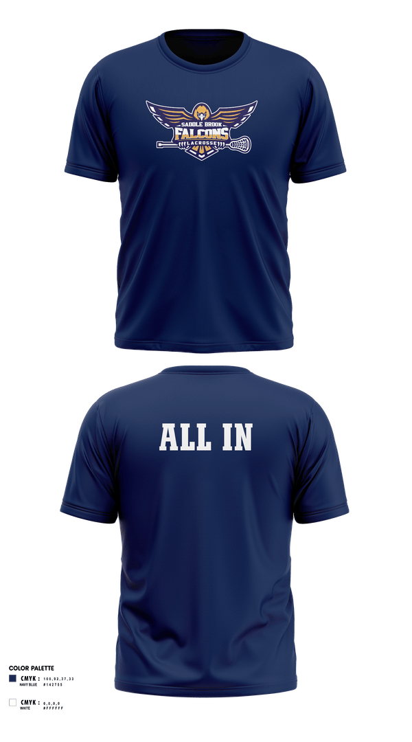 Short Sleeve Performance Shirt, Saddle Brook Falcons Lacrosse, Men's Lacrosse, Teamtime, Team time, sublimation, custom sports apparel, team uniforms, spirit wear, spiritwear, sports uniforms, custom shirts, team store, custom team store, fundraiser sports, apparel fundraiser