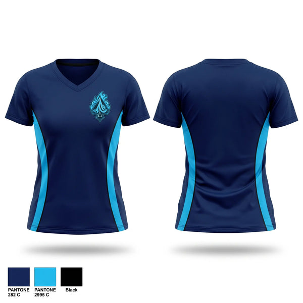 Womens Short Sleeve Vneck Shirt, Aces, Softball, Teamtime, Team time, sublimation, custom sports apparel, team uniforms, spirit wear, spiritwear, sports uniforms, custom shirts, team store, custom team store, fundraiser sports, apparel fundraiser