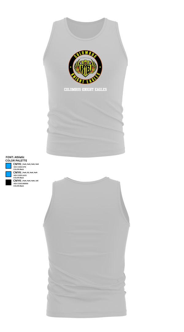 Tank Top, Columbus Knight Eagles, Men's Soccer, Teamtime, Team time, sublimation, custom sports apparel, team uniforms, spirit wear, spiritwear, sports uniforms, custom shirts, team store, custom team store, fundraiser sports, apparel fundraiser