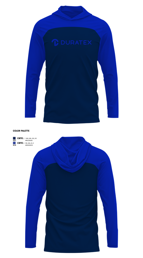 Long Sleeve Hooded Sun Shirt, Duratex, , Teamtime, Team time, sublimation, custom sports apparel, team uniforms, spirit wear, spiritwear, sports uniforms, custom shirts, team store, custom team store, fundraiser sports, apparel fundraiser