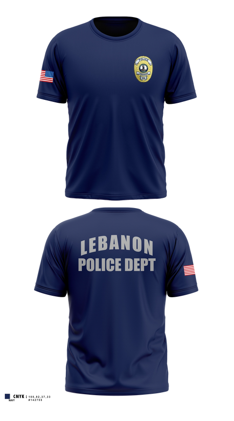 Short Sleeve Performance Shirt, Lebanon Police Department, Police, Teamtime, Team time, sublimation, custom sports apparel, team uniforms, spirit wear, spiritwear, sports uniforms, custom shirts, team store, custom team store, fundraiser sports, apparel fundraiser