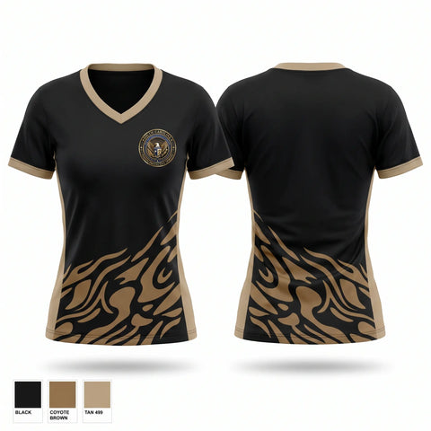 Womens Short Sleeve Vneck Shirt, South Carolina Private Protective Services, , Teamtime, Team time, sublimation, custom sports apparel, team uniforms, spirit wear, spiritwear, sports uniforms, custom shirts, team store, custom team store, fundraiser sports, apparel fundraiser
