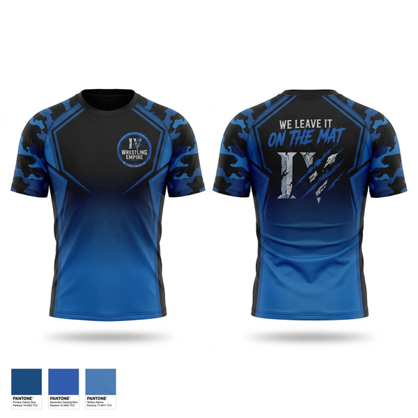 Short Sleeve Rash Guard Shirt, imperial valley wrestling empire, Wrestling, Teamtime, Team time, sublimation, custom sports apparel, team uniforms, spirit wear, spiritwear, sports uniforms, custom shirts, team store, custom team store, fundraiser sports, apparel fundraiser
