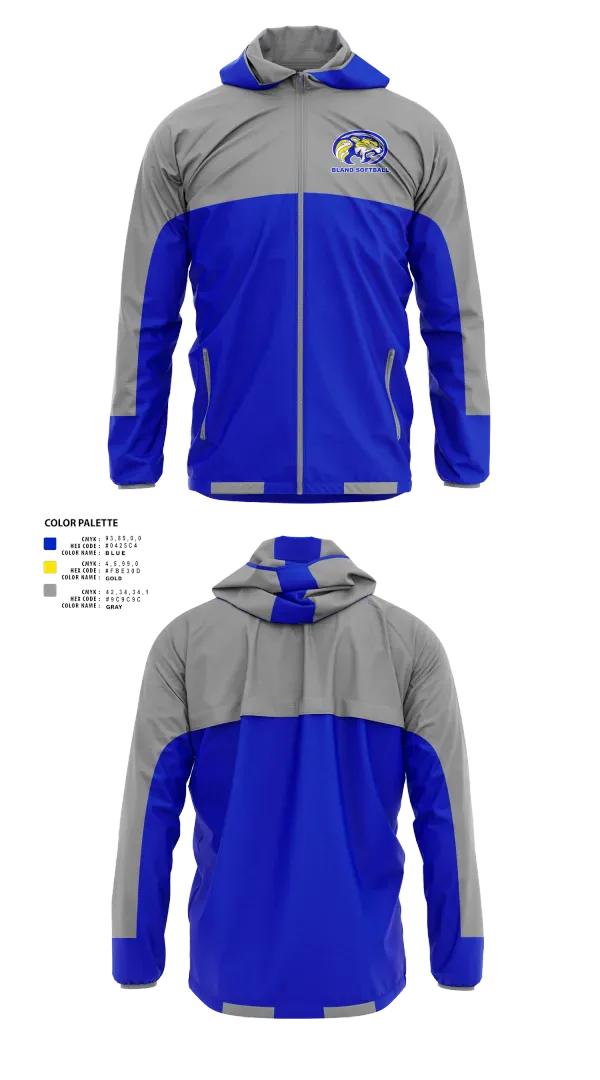 Windbreaker, Bland High School Softball, Softball, Teamtime, Team time, sublimation, custom sports apparel, team uniforms, spirit wear, spiritwear, sports uniforms, custom shirts, team store, custom team store, fundraiser sports, apparel fundraiser