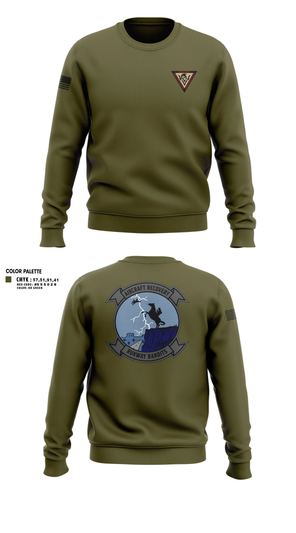 Crew Neck Sweatshirt, Aircraft Recovery, Marines, Teamtime, Team time, sublimation, custom sports apparel, team uniforms, spirit wear, spiritwear, sports uniforms, custom shirts, team store, custom team store, fundraiser sports, apparel fundraiser