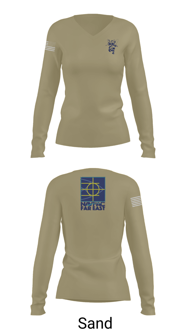 Womens Long Sleeve Vneck Shirt, PWD MISAWA, , Teamtime, Team time, sublimation, custom sports apparel, team uniforms, spirit wear, spiritwear, sports uniforms, custom shirts, team store, custom team store, fundraiser sports, apparel fundraiser