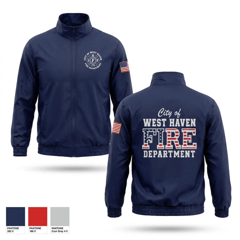Windbreaker, City of West Haven Fire Department, Fire Department, Teamtime, Team time, sublimation, custom sports apparel, team uniforms, spirit wear, spiritwear, sports uniforms, custom shirts, team store, custom team store, fundraiser sports, apparel fundraiser