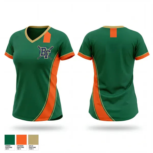 Womens Short Sleeve Vneck Shirt, Benjamin Franklin High School Softball, Softball, Teamtime, Team time, sublimation, custom sports apparel, team uniforms, spirit wear, spiritwear, sports uniforms, custom shirts, team store, custom team store, fundraiser sports, apparel fundraiser