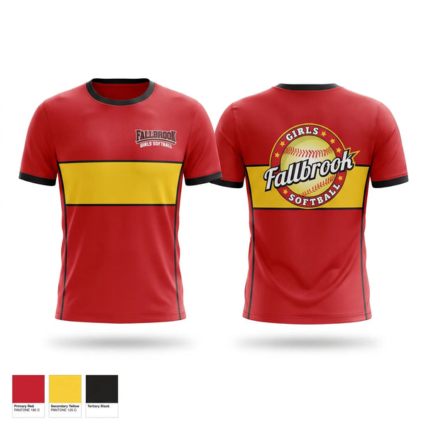 Short Sleeve Performance Shirt, Fallbrook girls softball, Softball, Teamtime, Team time, sublimation, custom sports apparel, team uniforms, spirit wear, spiritwear, sports uniforms, custom shirts, team store, custom team store, fundraiser sports, apparel fundraiser