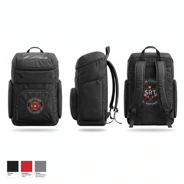 Gear Bag, Utah County SRT, Fire Department, Teamtime, Team time, sublimation, custom sports apparel, team uniforms, spirit wear, spiritwear, sports uniforms, custom shirts, team store, custom team store, fundraiser sports, apparel fundraiser