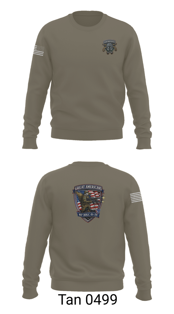 Crew Neck Sweatshirt, 01-26 MP BOLC, Army, Teamtime, Team time, sublimation, custom sports apparel, team uniforms, spirit wear, spiritwear, sports uniforms, custom shirts, team store, custom team store, fundraiser sports, apparel fundraiser