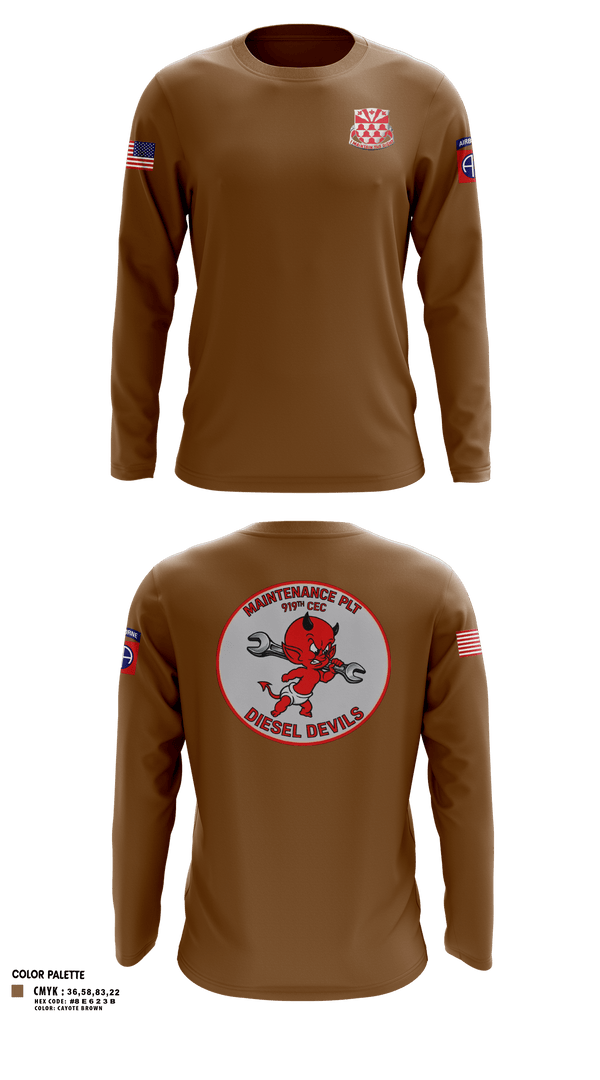 Long Sleeve Performance Shirt, 919TH CEC, Army, Teamtime, Team time, sublimation, custom sports apparel, team uniforms, spirit wear, spiritwear, sports uniforms, custom shirts, team store, custom team store, fundraiser sports, apparel fundraiser