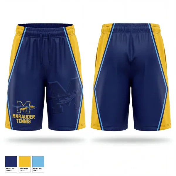 Athletic Shorts With Pockets, Monache High School Tennis, Tennis, Teamtime, Team time, sublimation, custom sports apparel, team uniforms, spirit wear, spiritwear, sports uniforms, custom shirts, team store, custom team store, fundraiser sports, apparel fundraiser
