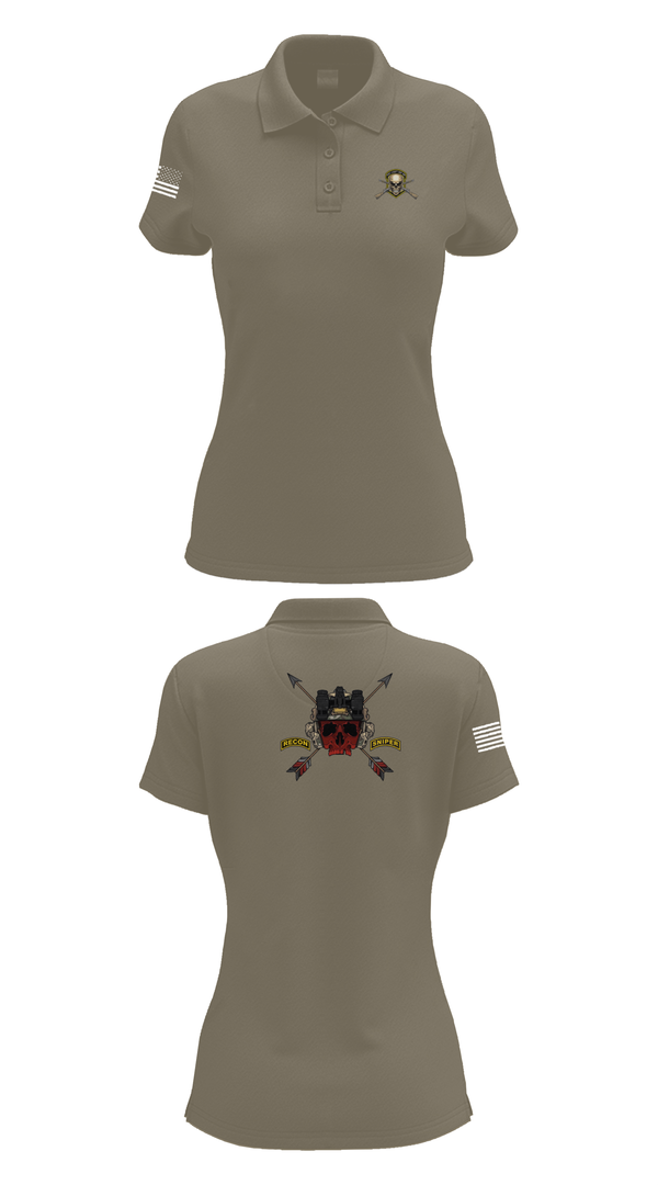 Womens Short Sleeve Performance Polo, HHC 1ST BN 65TH INF REG, , Teamtime, Team time, sublimation, custom sports apparel, team uniforms, spirit wear, spiritwear, sports uniforms, custom shirts, team store, custom team store, fundraiser sports, apparel fundraiser