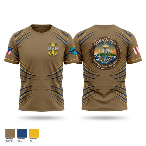 Old School Cotton Feel Shirt, COMSUBPAC CPOA, Navy, Teamtime, Team time, sublimation, custom sports apparel, team uniforms, spirit wear, spiritwear, sports uniforms, custom shirts, team store, custom team store, fundraiser sports, apparel fundraiser
