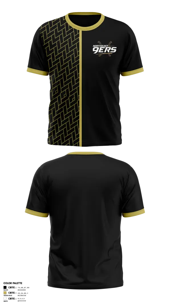 Short Sleeve Performance Shirt, Northeast 9ers, Softball, Teamtime, Team time, sublimation, custom sports apparel, team uniforms, spirit wear, spiritwear, sports uniforms, custom shirts, team store, custom team store, fundraiser sports, apparel fundraiser
