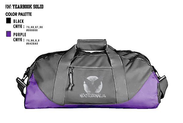 Duffle Bag, Nocturnalz, Spirit Store, Teamtime, Team time, sublimation, custom sports apparel, team uniforms, spirit wear, spiritwear, sports uniforms, custom shirts, team store, custom team store, fundraiser sports, apparel fundraiser