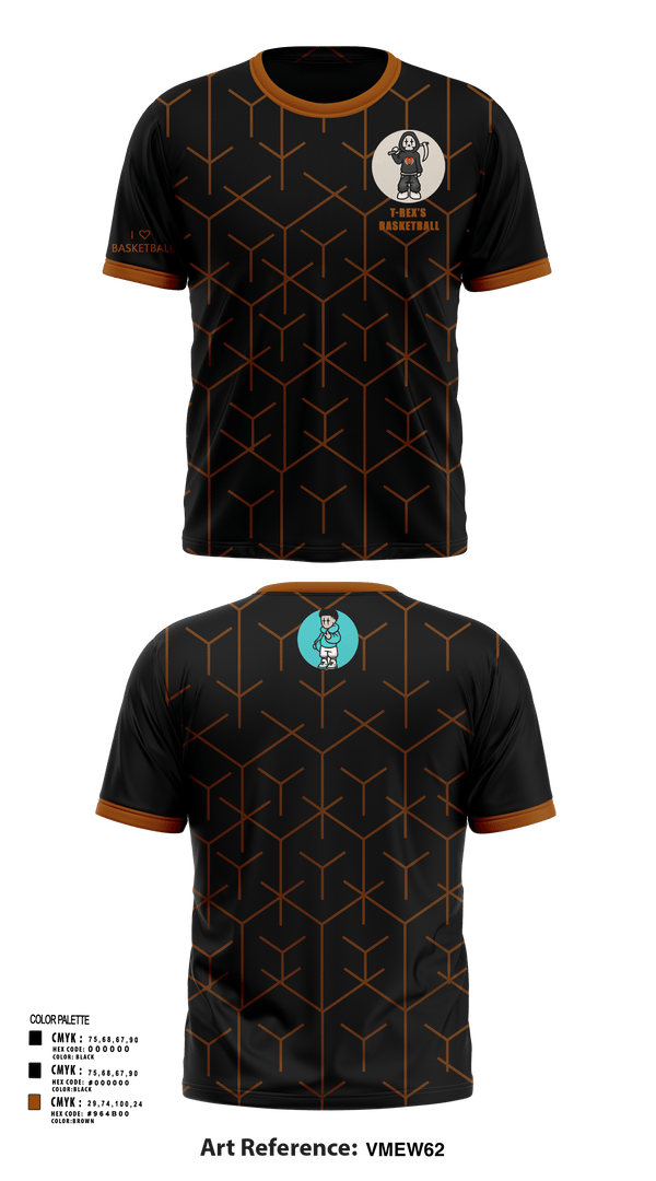 Short Sleeve Performance Shirt, T-Rex’s, Men's Basketball, Teamtime, Team time, sublimation, custom sports apparel, team uniforms, spirit wear, spiritwear, sports uniforms, custom shirts, team store, custom team store, fundraiser sports, apparel fundraiser
