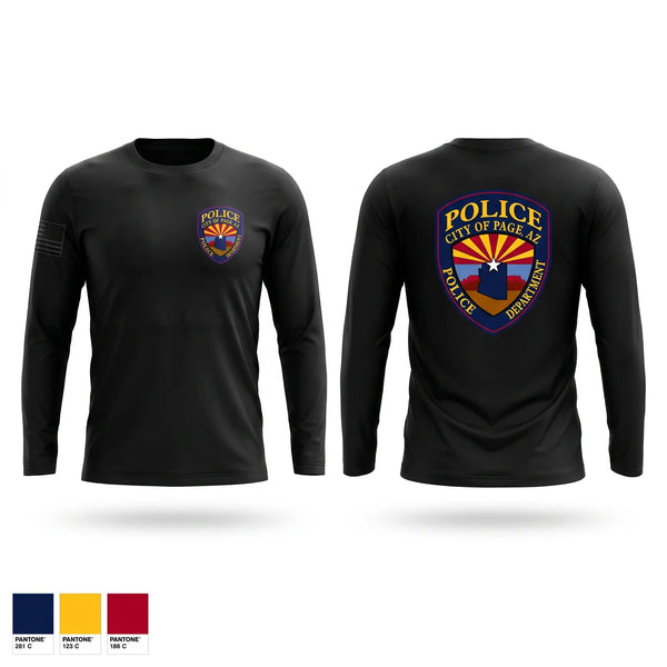 Long Sleeve Performance Shirt, Page Police, Police, Teamtime, Team time, sublimation, custom sports apparel, team uniforms, spirit wear, spiritwear, sports uniforms, custom shirts, team store, custom team store, fundraiser sports, apparel fundraiser