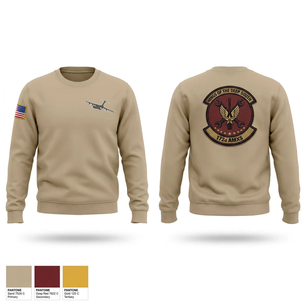 Crew Neck Sweatshirt, 172nd AMXS, Air Force, Teamtime, Team time, sublimation, custom sports apparel, team uniforms, spirit wear, spiritwear, sports uniforms, custom shirts, team store, custom team store, fundraiser sports, apparel fundraiser