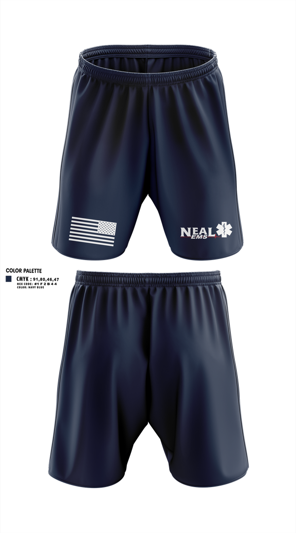 Athletic Shorts With Pockets, NEAL EMS, EMS/EMT, Teamtime, Team time, sublimation, custom sports apparel, team uniforms, spirit wear, spiritwear, sports uniforms, custom shirts, team store, custom team store, fundraiser sports, apparel fundraiser