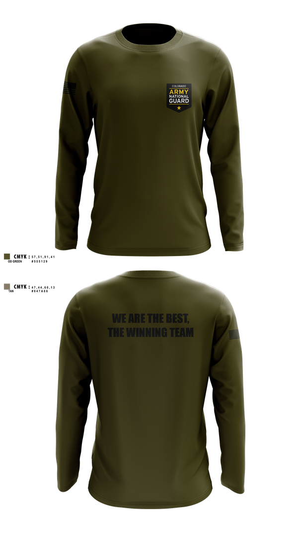 Long Sleeve Performance Shirt, Recruiting and Retention Battalion, National Guard, Teamtime, Team time, sublimation, custom sports apparel, team uniforms, spirit wear, spiritwear, sports uniforms, custom shirts, team store, custom team store, fundraiser sports, apparel fundraiser