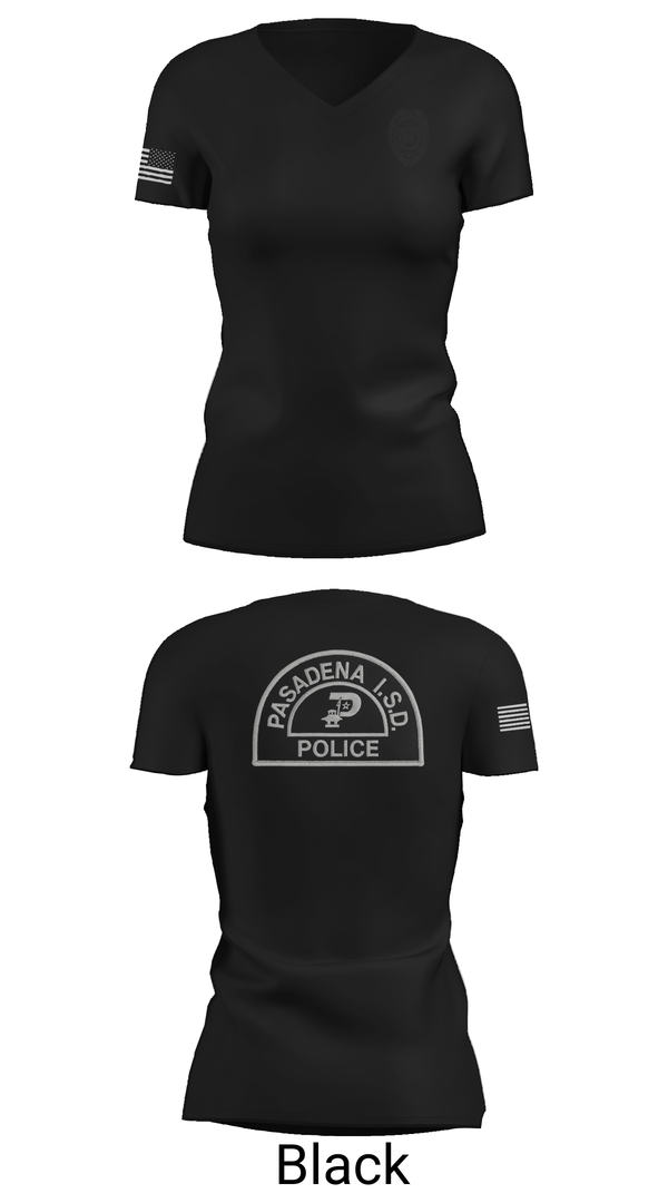 Womens Short Sleeve Vneck Shirt, Pasadena I.S.D., Police, Teamtime, Team time, sublimation, custom sports apparel, team uniforms, spirit wear, spiritwear, sports uniforms, custom shirts, team store, custom team store, fundraiser sports, apparel fundraiser