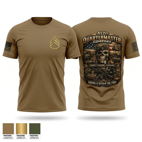 Short Sleeve Performance Shirt, 417th Quartermaster Company, Army, Teamtime, Team time, sublimation, custom sports apparel, team uniforms, spirit wear, spiritwear, sports uniforms, custom shirts, team store, custom team store, fundraiser sports, apparel fundraiser