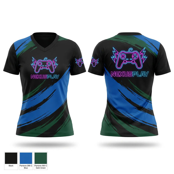 Womens Short Sleeve Vneck Shirt, nexus, , Teamtime, Team time, sublimation, custom sports apparel, team uniforms, spirit wear, spiritwear, sports uniforms, custom shirts, team store, custom team store, fundraiser sports, apparel fundraiser