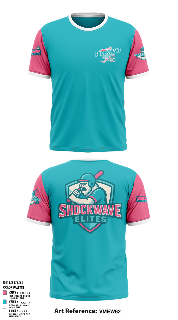 Short Sleeve Performance Shirt, Shockwave Elites, Baseball, Teamtime, Team time, sublimation, custom sports apparel, team uniforms, spirit wear, spiritwear, sports uniforms, custom shirts, team store, custom team store, fundraiser sports, apparel fundraiser