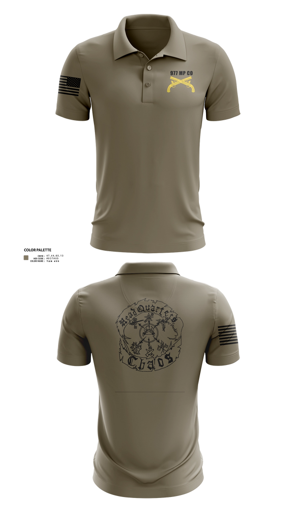 Short Sleeve Performance Polo, 977 HQ, Army, Teamtime, Team time, sublimation, custom sports apparel, team uniforms, spirit wear, spiritwear, sports uniforms, custom shirts, team store, custom team store, fundraiser sports, apparel fundraiser