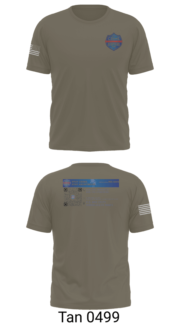 Short Sleeve Performance Shirt, CrimeStoppers Honolulu, Police, Teamtime, Team time, sublimation, custom sports apparel, team uniforms, spirit wear, spiritwear, sports uniforms, custom shirts, team store, custom team store, fundraiser sports, apparel fundraiser